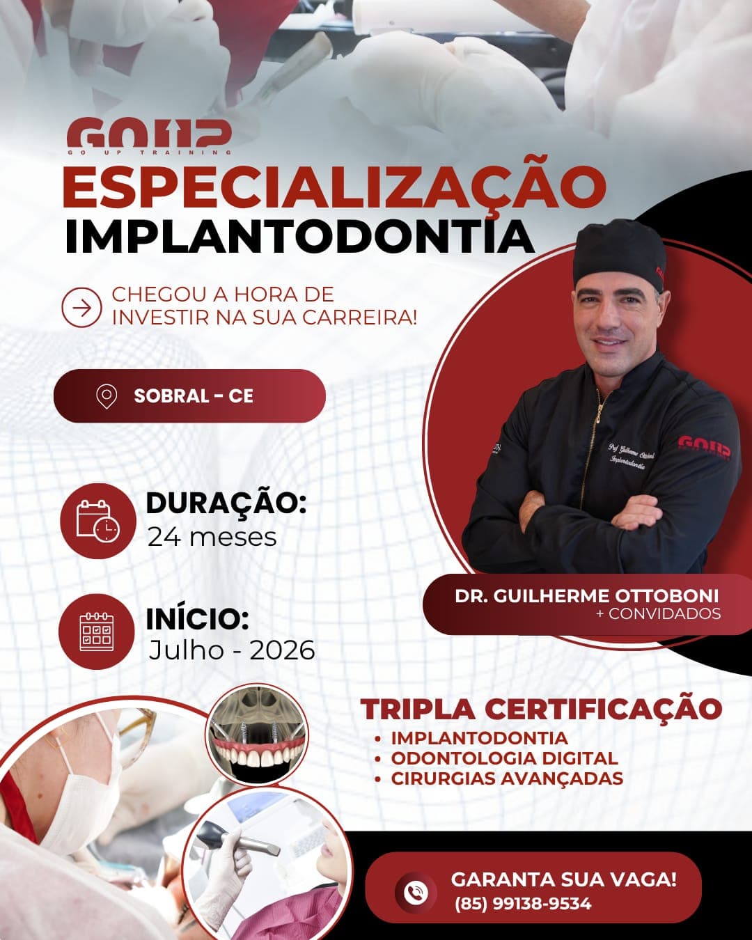 Especialização em Implantodontia — GoUp Training, Sobral-CE